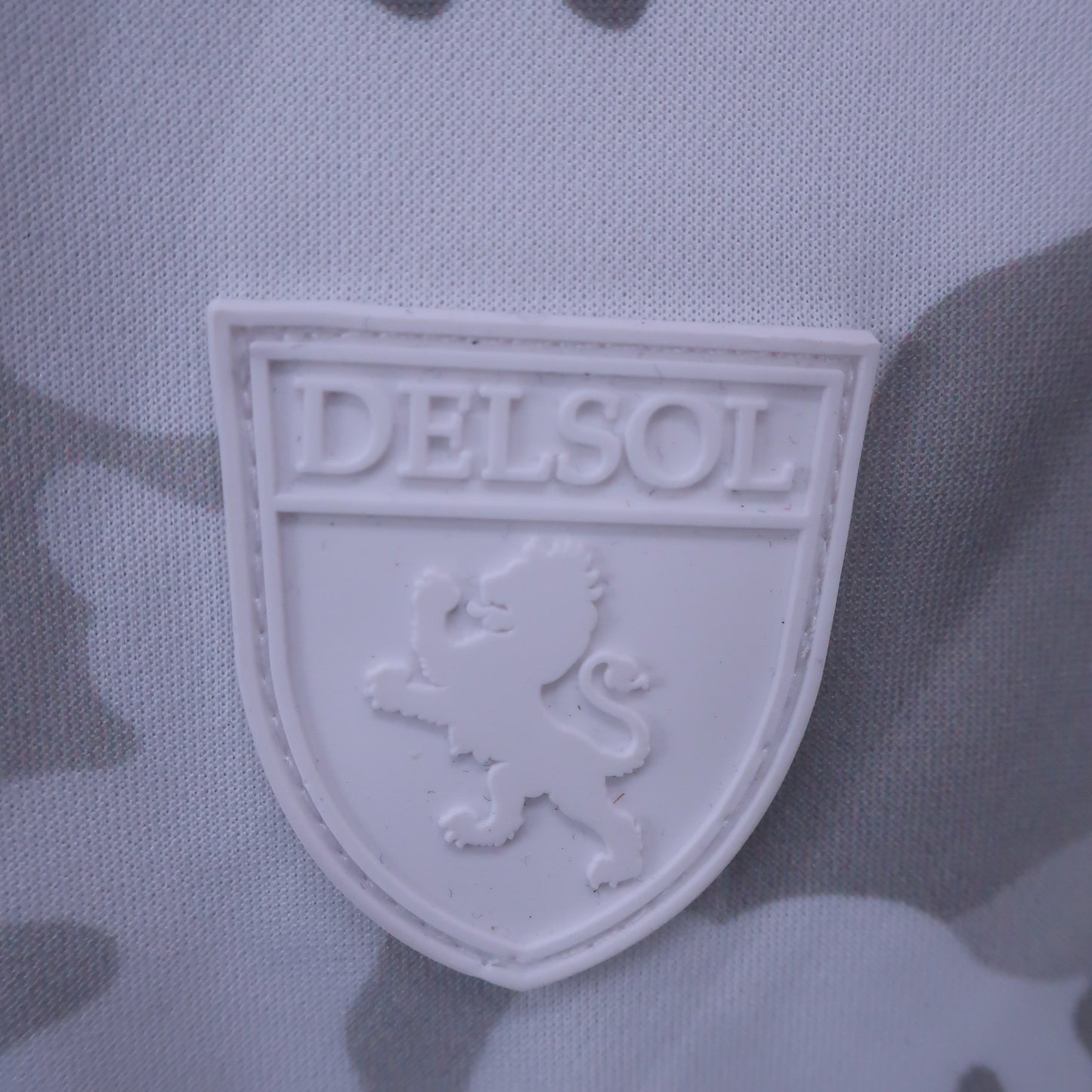 DELSOL(デルソル) ポロシャツ グレー系カモフラ柄 レディース L N