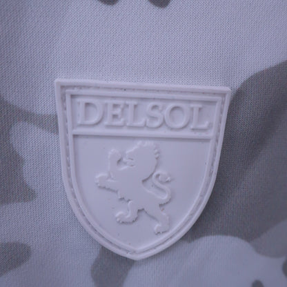 DELSOL(デルソル) ポロシャツ グレー系カモフラ柄 レディース L N