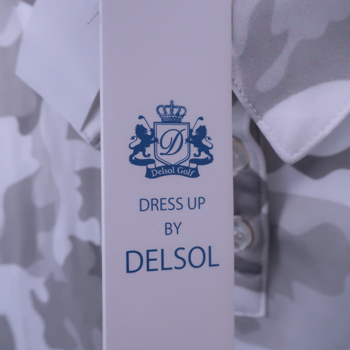 DELSOL(デルソル) ポロシャツ グレー系カモフラ柄 レディース L N