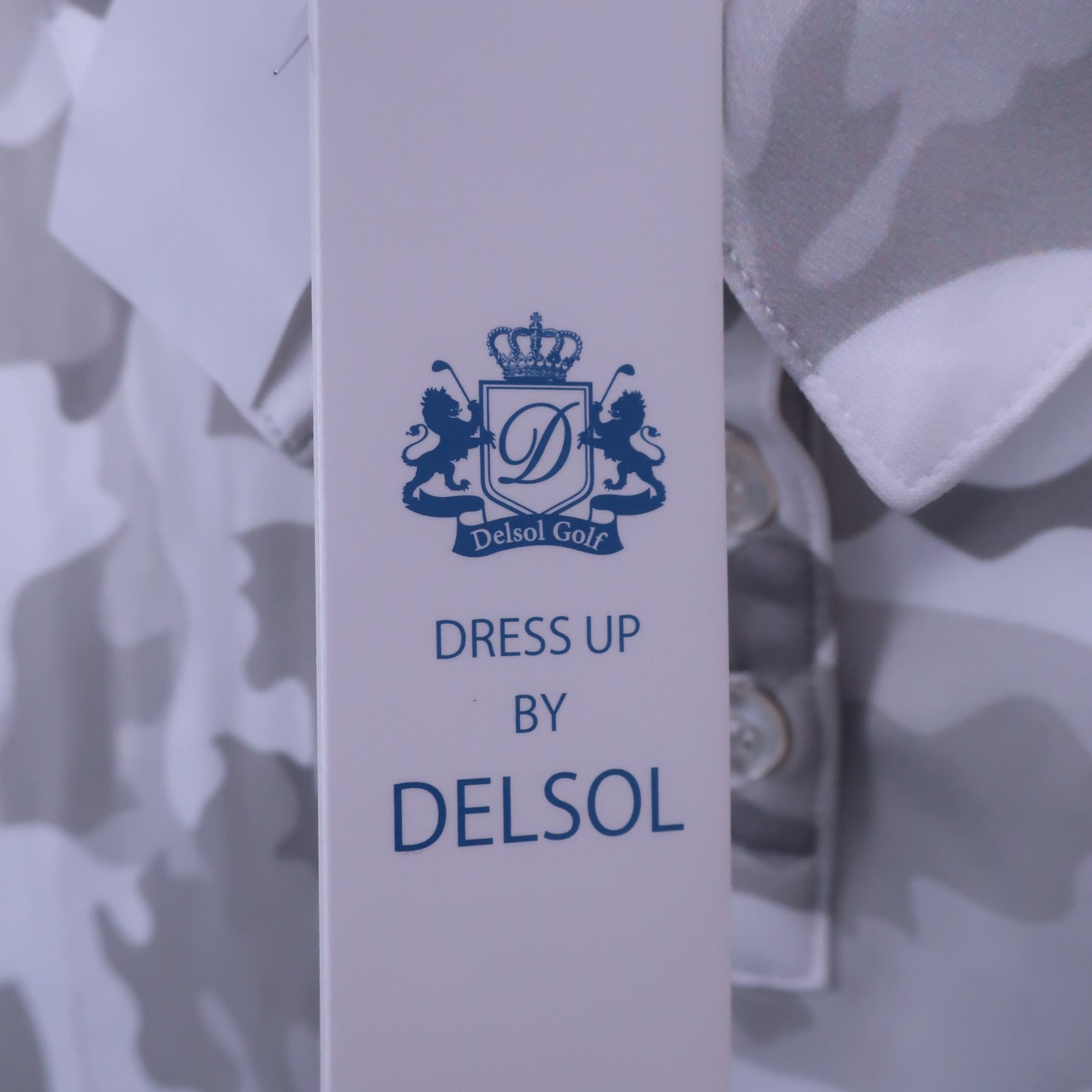 DELSOL(デルソル) ポロシャツ グレー系カモフラ柄 レディース L N