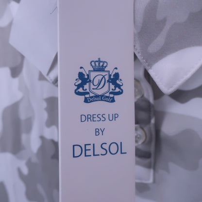 DELSOL(デルソル) ポロシャツ グレー系カモフラ柄 レディース L N