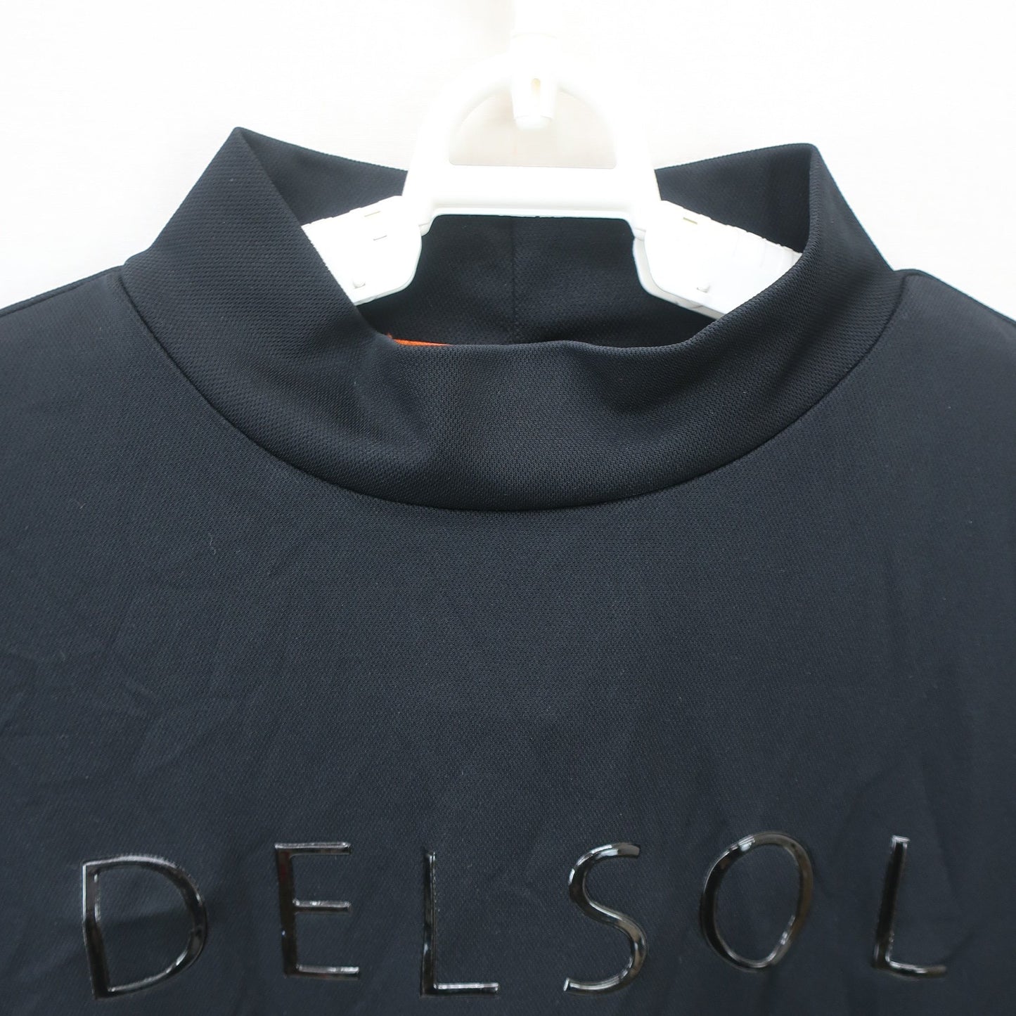 DELSOL(デルソル) 半袖モックネックシャツ 黒 レディース L A