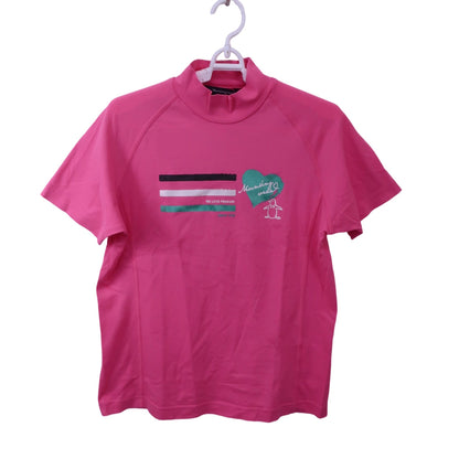 Munsingwear(マンシングウェア) 半袖モックネックシャツ ピンク レディース L A