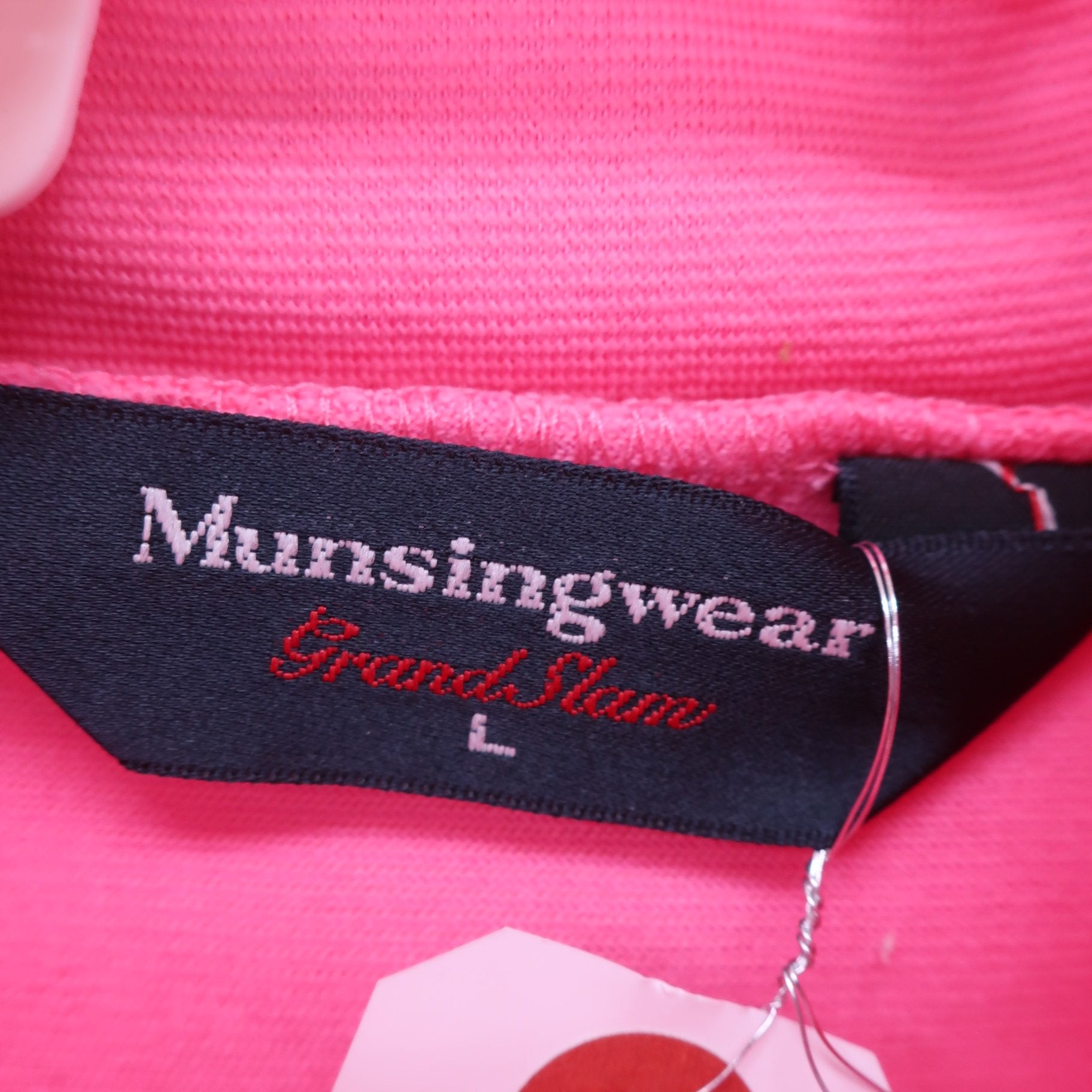 Munsingwear(マンシングウェア) 半袖モックネックシャツ ピンク レディース L A