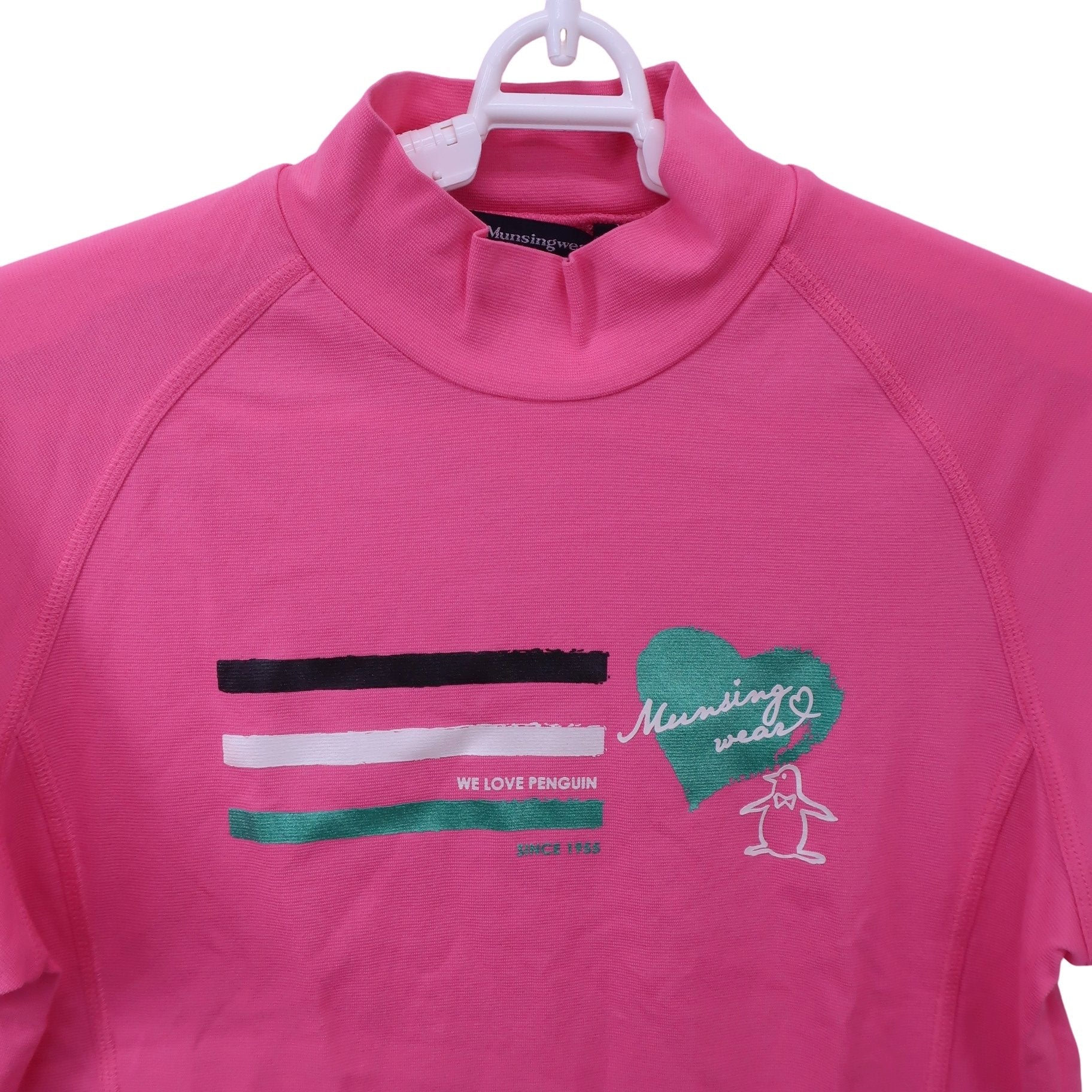Munsingwear(マンシングウェア) 半袖モックネックシャツ ピンク レディース L A