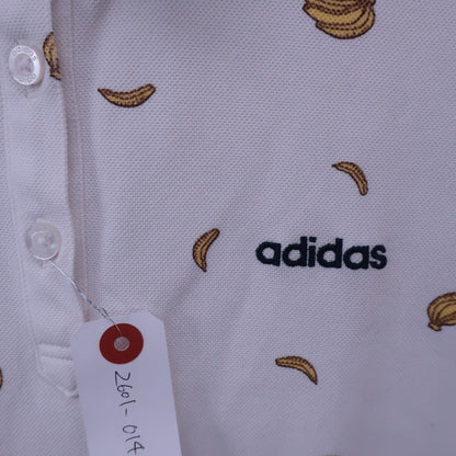 adidas(アディダス) ポロシャツ 白バナナ柄 レディース OT A
