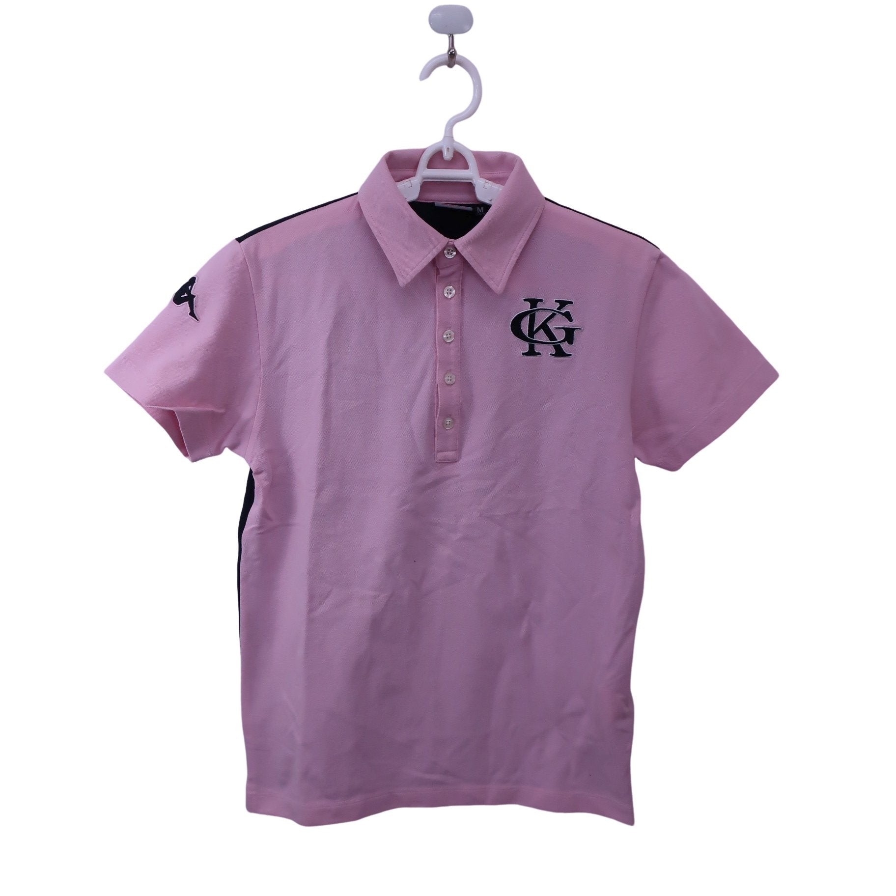 Kappa(カッパ) ポロシャツ ピンク黒 レディース M B