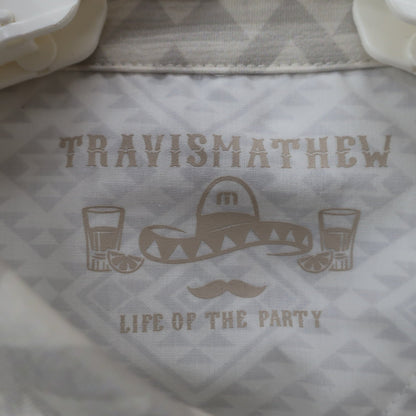Travis Mathew ポロシャツ ベージュ系総柄 メンズ M A