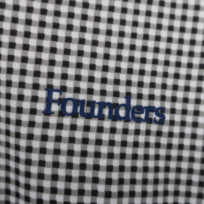 Founders Club(ファウンダース) ポロシャツ 白黒チェック メンズ O A