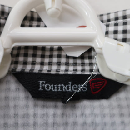 Founders Club(ファウンダース) ポロシャツ 白黒チェック メンズ O A