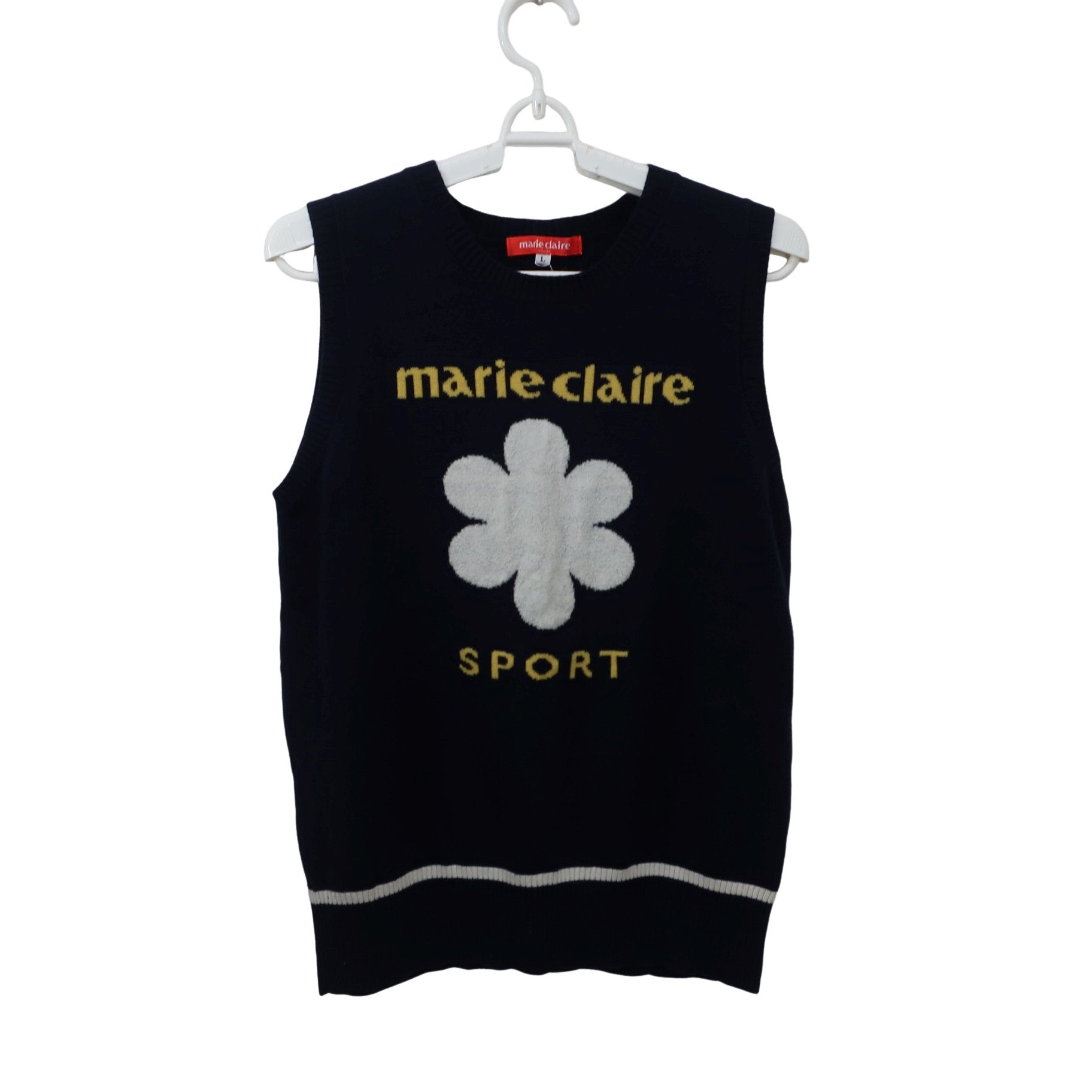 marie claire sport(マリ・クレール・スポーツ) ニットベスト ネイビー レディース L B