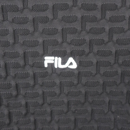 FILA GOLF(フィラゴルフ) 半袖ニットワンピース 黒白 レディース L A