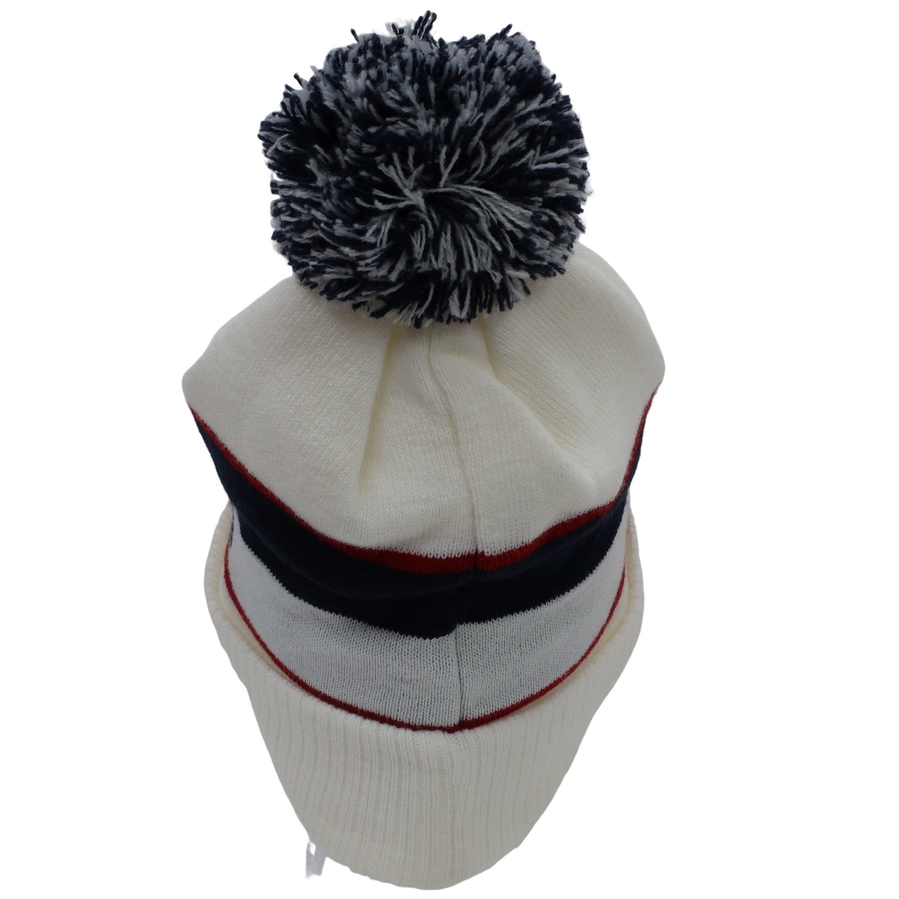 TOMMY HILFIGER GOLF(トミーヒルフィガーゴルフ) ニット帽 白ネイビー赤 レディース フリーサイズ A