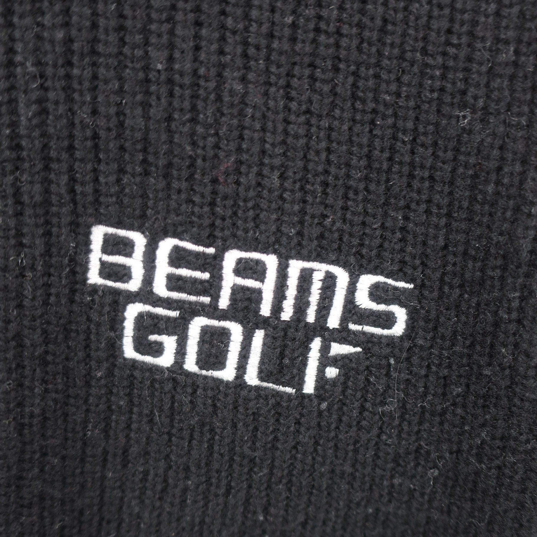 BEAMS GOLF(ビームスゴルフ) ニットジャケット 黒白 メンズ S B