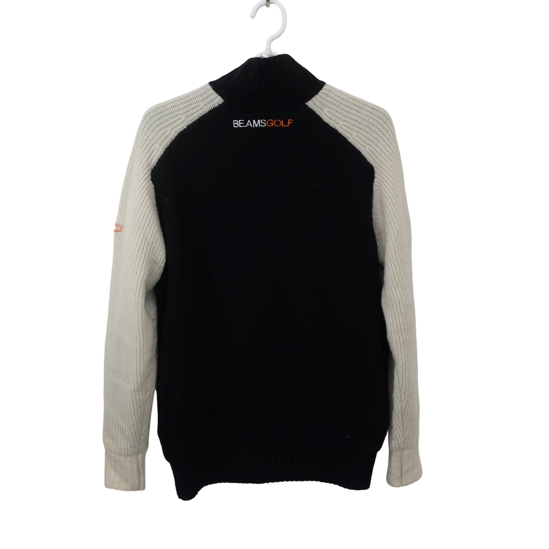 BEAMS GOLF(ビームスゴルフ) ニットジャケット 黒白 メンズ S B