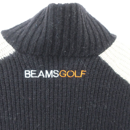 BEAMS GOLF(ビームスゴルフ) ニットジャケット 黒白 メンズ S B