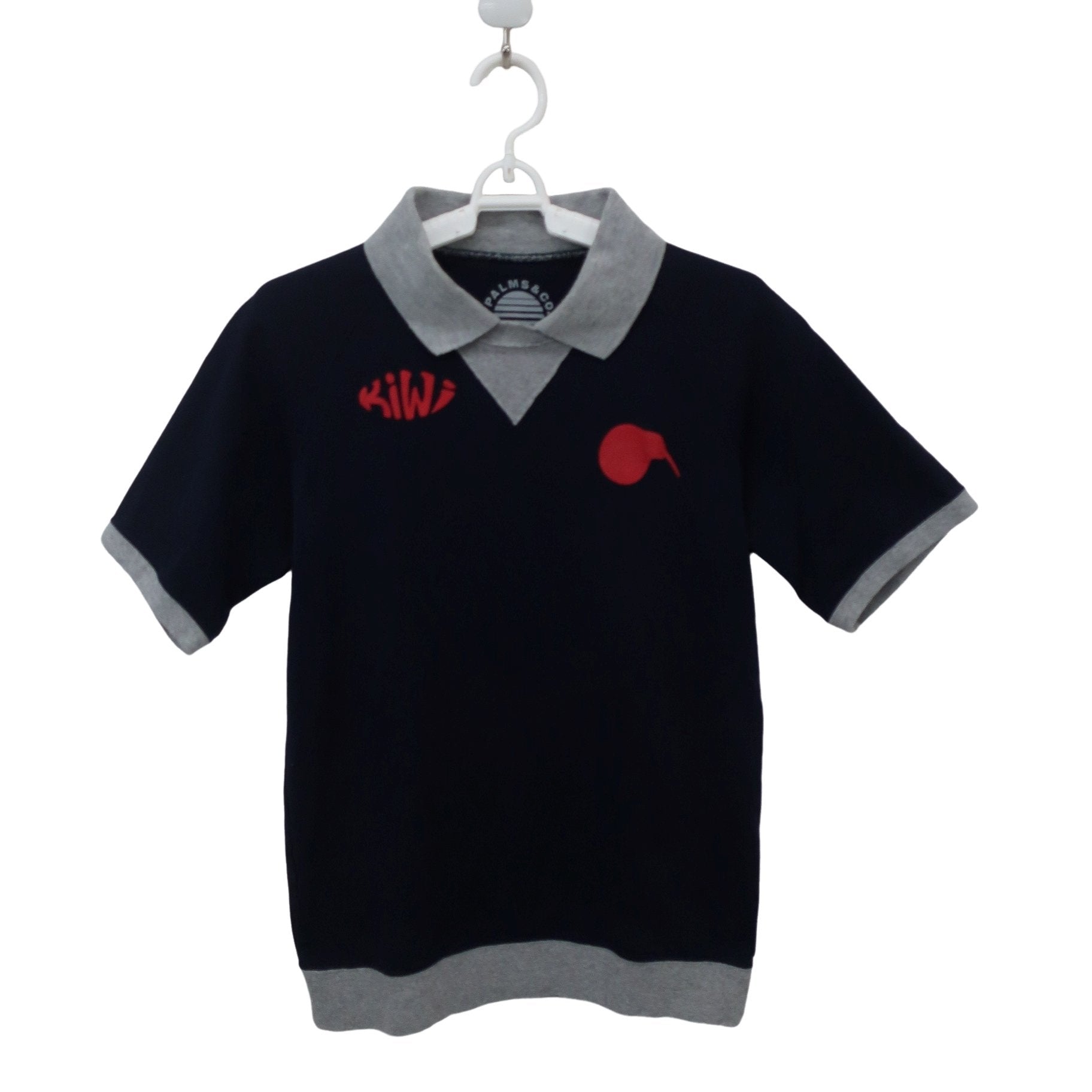 PALMS&CO.(パームスアンドコー) 半袖ポロシャツ ネイビーグレー メンズ S A