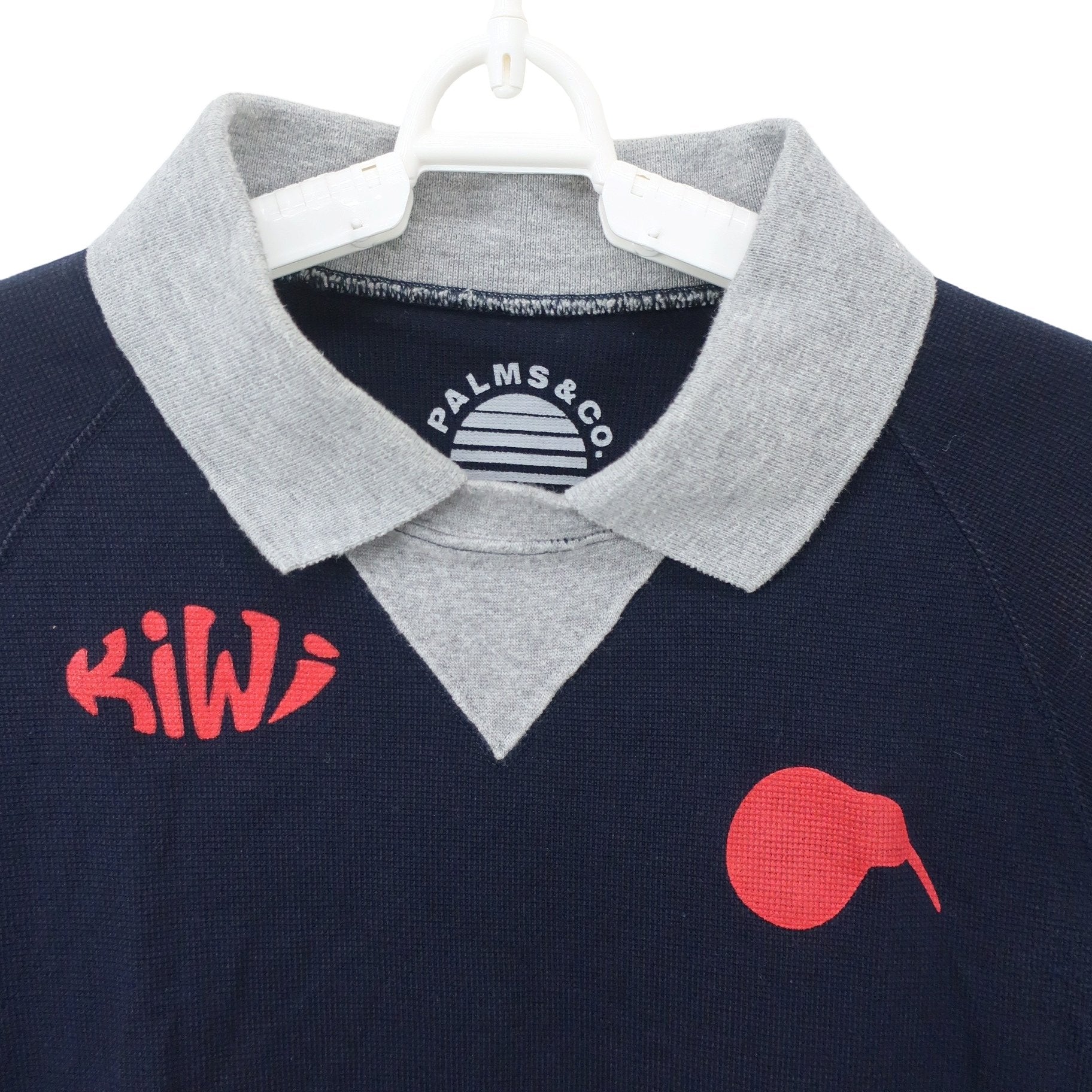 PALMS&CO.(パームスアンドコー) 半袖ポロシャツ ネイビーグレー メンズ S A