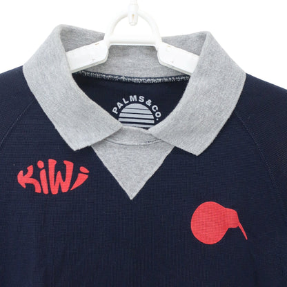 PALMS&CO.(パームスアンドコー) 半袖ポロシャツ ネイビーグレー メンズ S A