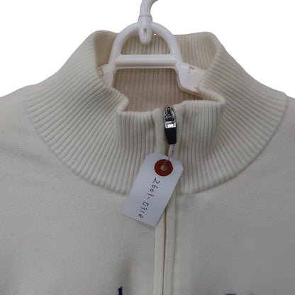 BEAMS GOLF(ビームスゴルフ) ハーフジップセーター 白 メンズ S B