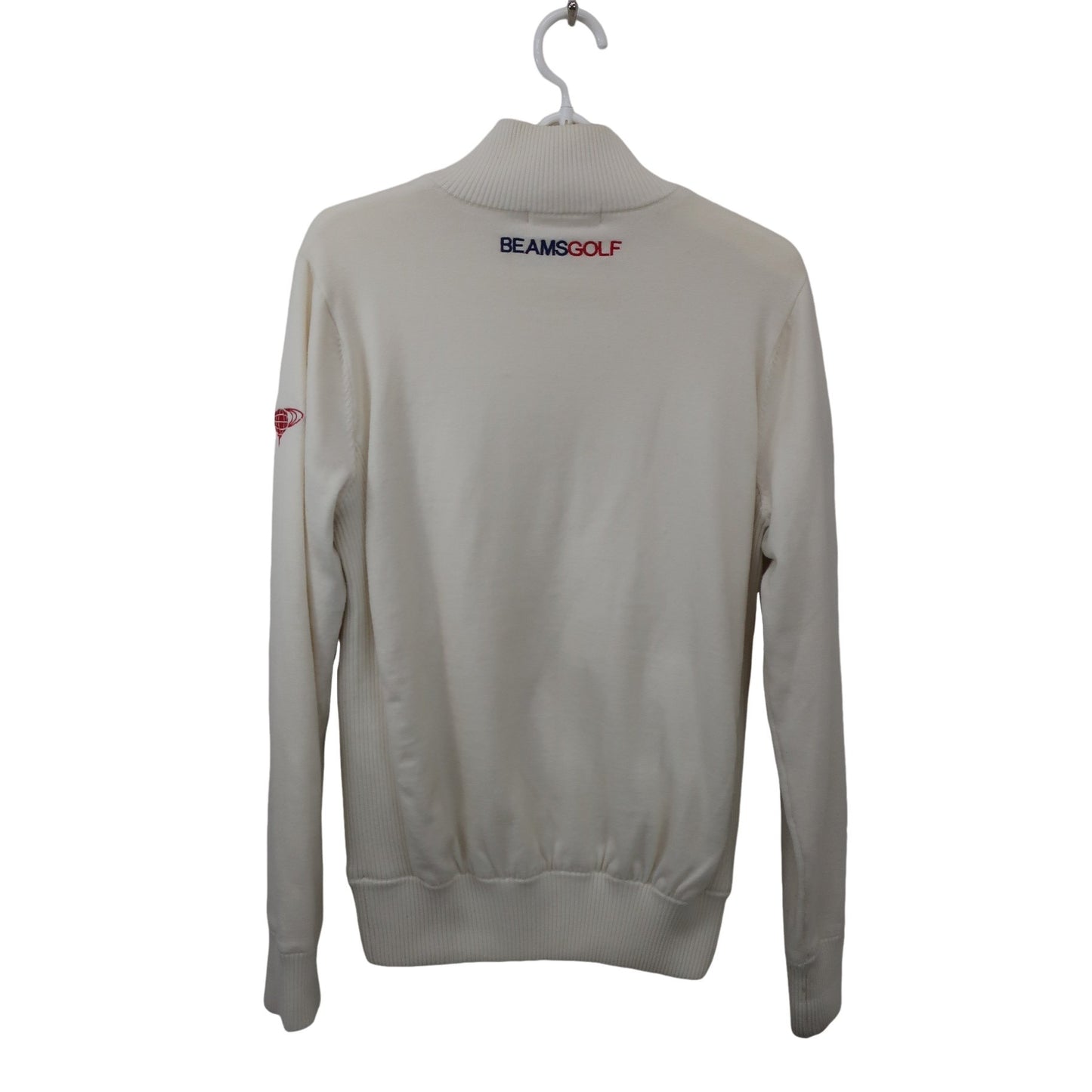 BEAMS GOLF(ビームスゴルフ) ハーフジップセーター 白 メンズ S B