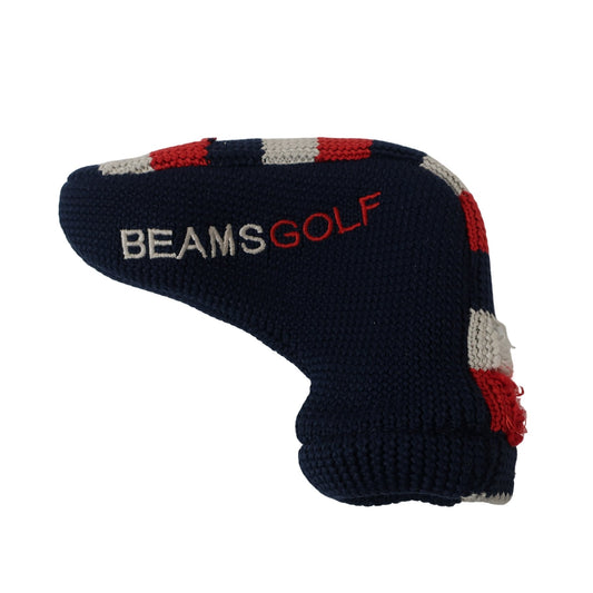 BEAMS GOLF1 パターカバー ネイビー白赤 ピン型 B