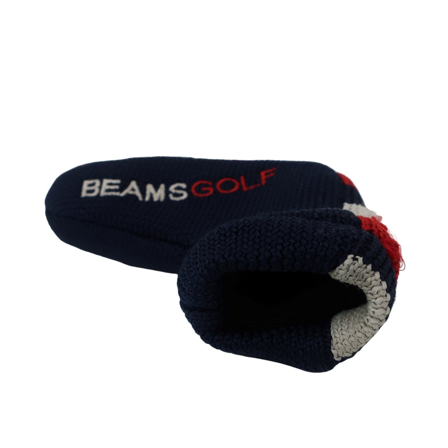 BEAMS GOLF1 パターカバー ネイビー白赤 ピン型 B
