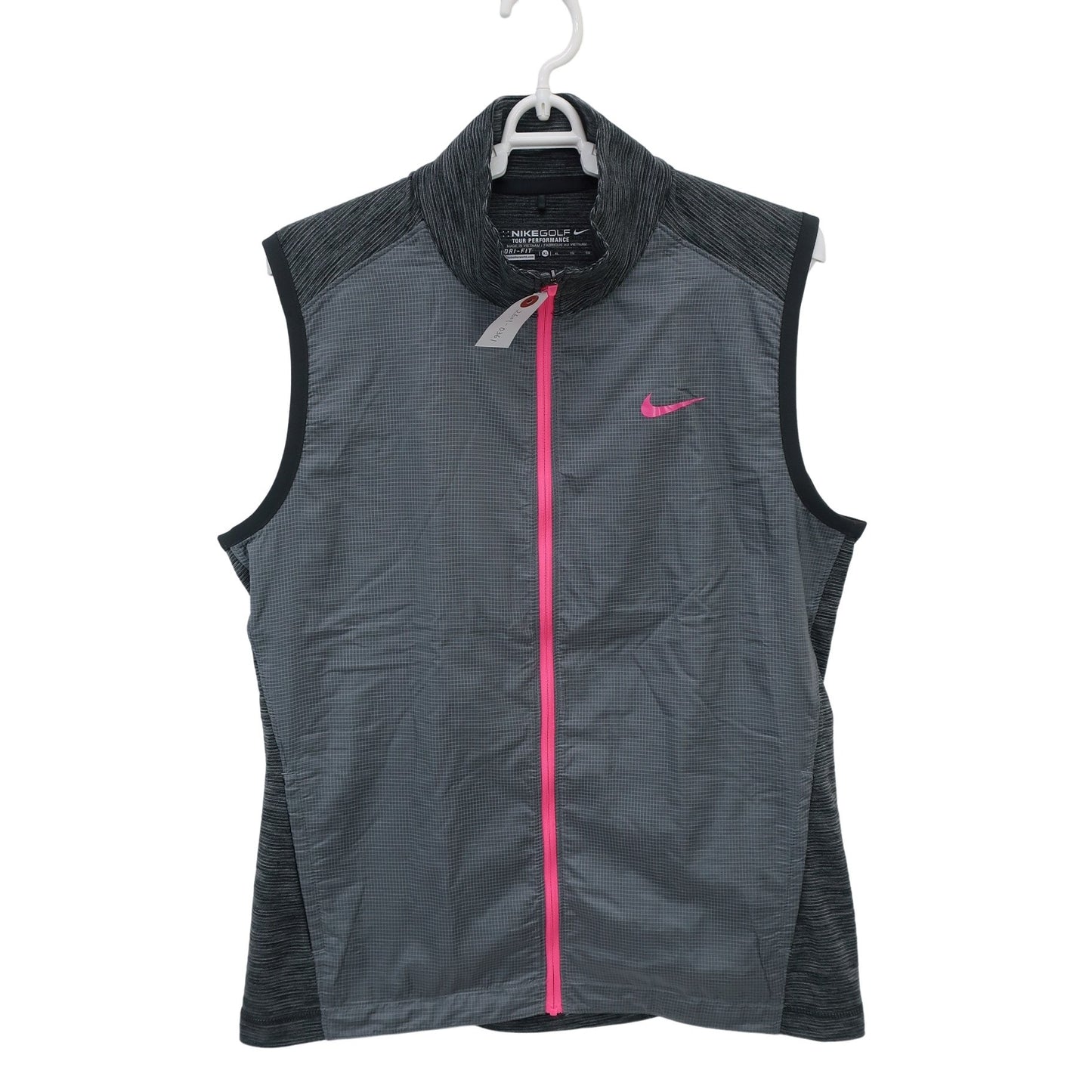 NIKE GOLF(ナイキゴルフ) フルジップベスト グレー×ピンク レディース XL A