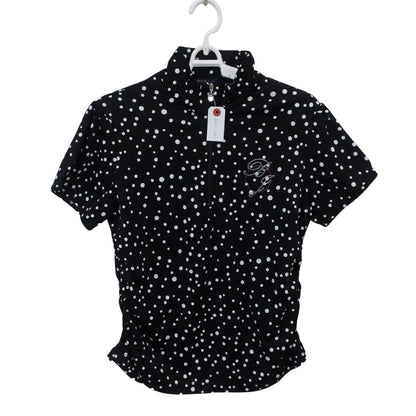 BERA Jr. GOLF(ベラジュニアゴルフ) ハーフジップシャツ 黒白ドット柄 レディース L A