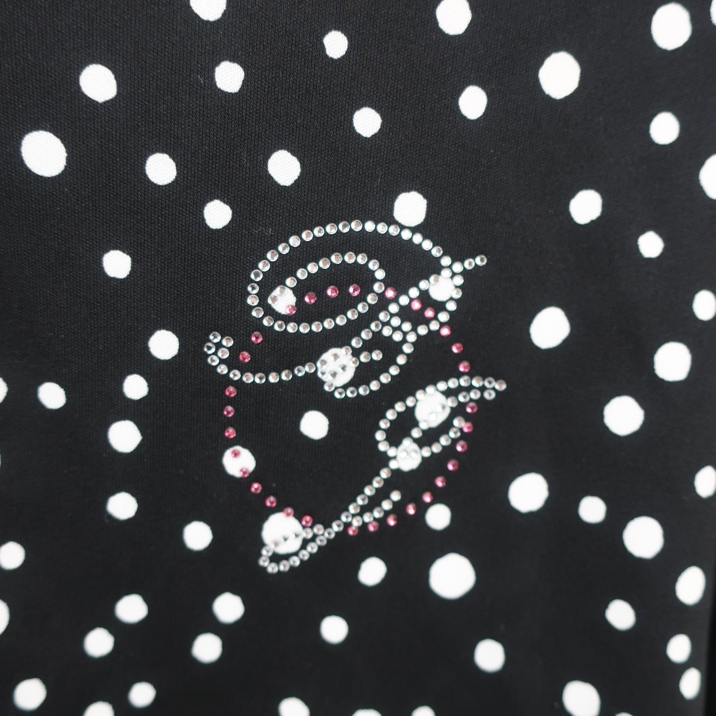 BERA Jr. GOLF(ベラジュニアゴルフ) ハーフジップシャツ 黒白ドット柄 レディース L A
