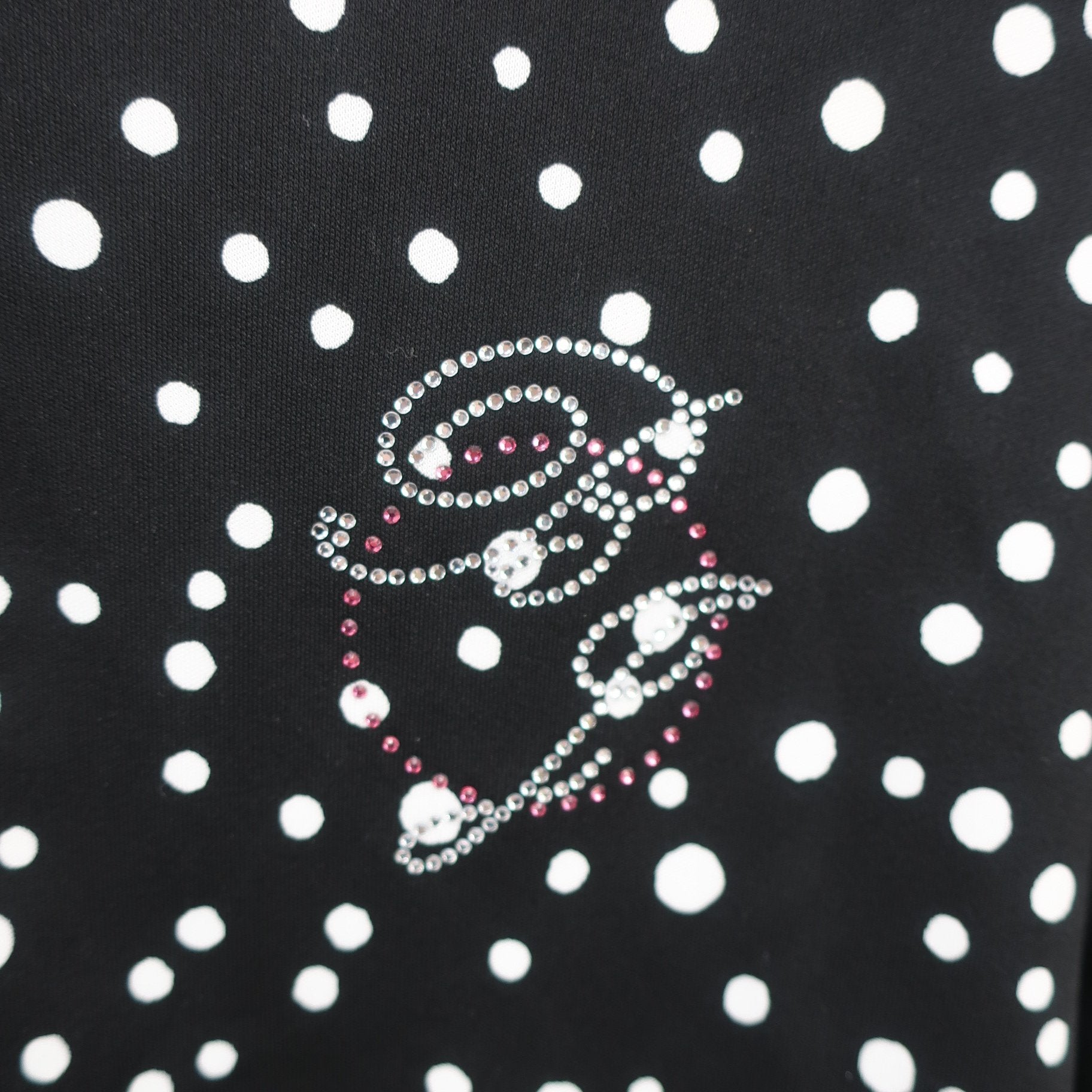 BERA Jr. GOLF(ベラジュニアゴルフ) ハーフジップシャツ 黒白ドット柄 レディース L A