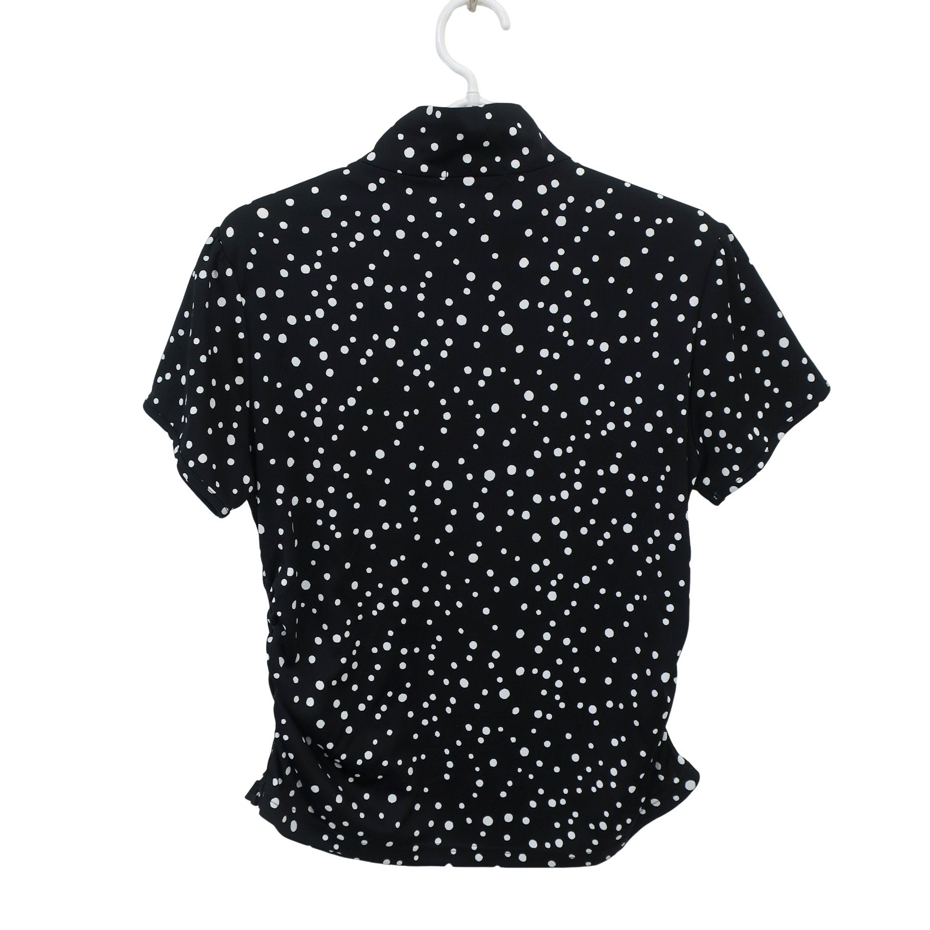 BERA Jr. GOLF(ベラジュニアゴルフ) ハーフジップシャツ 黒白ドット柄 レディース L A
