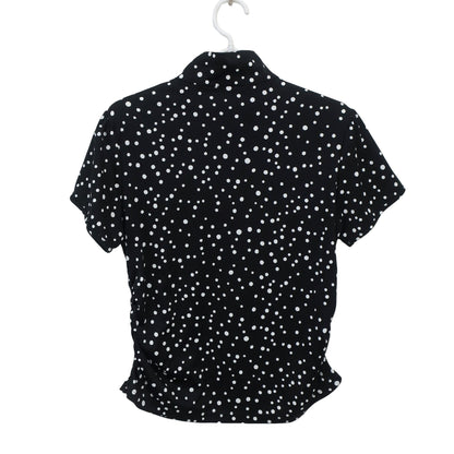 BERA Jr. GOLF(ベラジュニアゴルフ) ハーフジップシャツ 黒白ドット柄 レディース L A