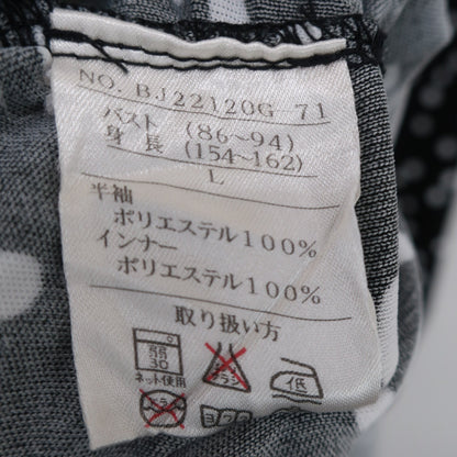 BERA Jr. GOLF(ベラジュニアゴルフ) ハーフジップシャツ 黒白ドット柄 レディース L A