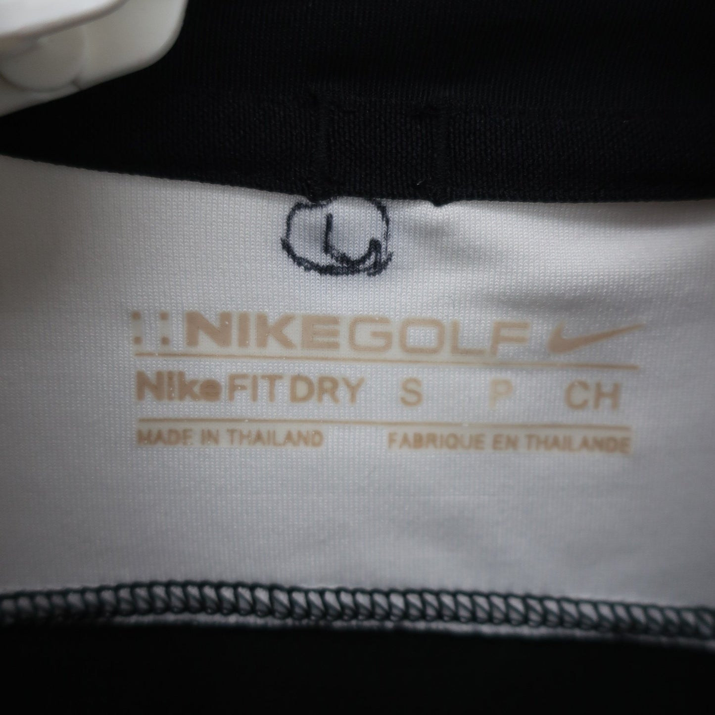 NIKE GOLF(ナイキゴルフ) 半袖モックネックシャツ 黒白 メンズ S A
