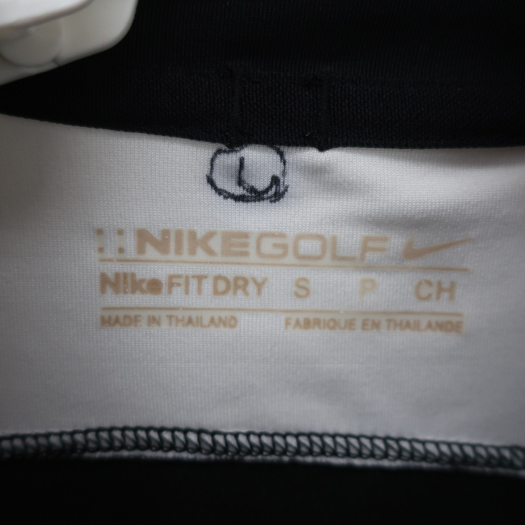 NIKE GOLF(ナイキゴルフ) 半袖モックネックシャツ 黒白 メンズ S A