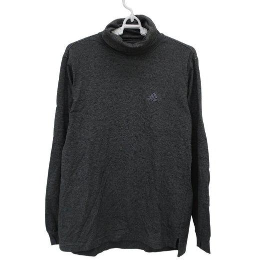 adidas(アディダス) ハイネックシャツ 黒系ボーダー メンズ S A
