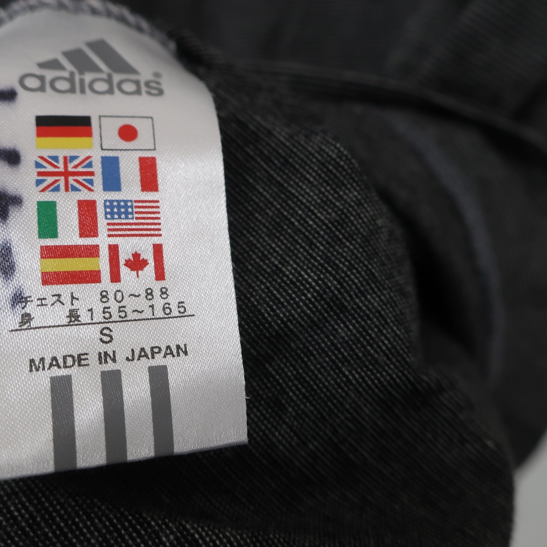 adidas(アディダス) ハイネックシャツ 黒系ボーダー メンズ S A