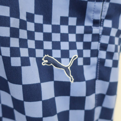 PUMA GOLF1 ハーフパンツ 青市松柄 メンズ 78 A