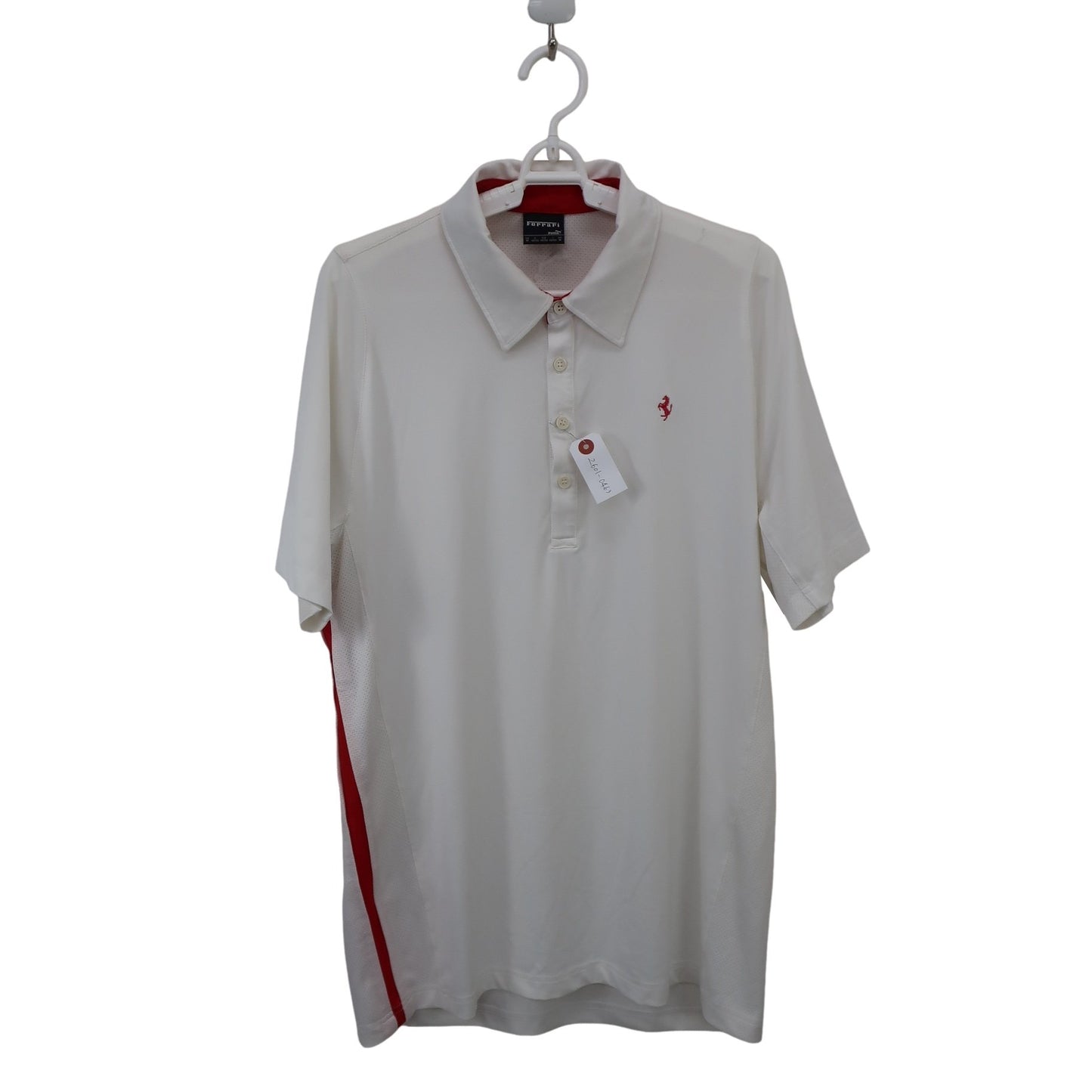 PUMA GOLF(プーマゴルフ) ポロシャツ 白赤 メンズ US M Ferrari A