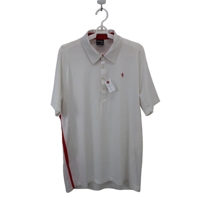 PUMA GOLF(プーマゴルフ) ポロシャツ 白赤 メンズ US M Ferrari A