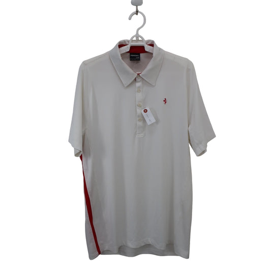 PUMA GOLF(プーマゴルフ) ポロシャツ 白赤 メンズ US M Ferrari A