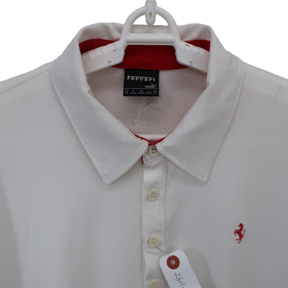 PUMA GOLF(プーマゴルフ) ポロシャツ 白赤 メンズ US M Ferrari A