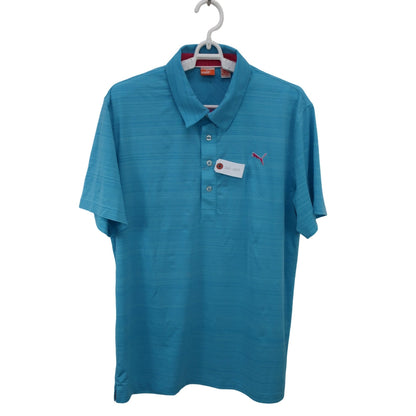 PUMA GOLF(プーマゴルフ) ポロシャツ 水色 メンズ L A
