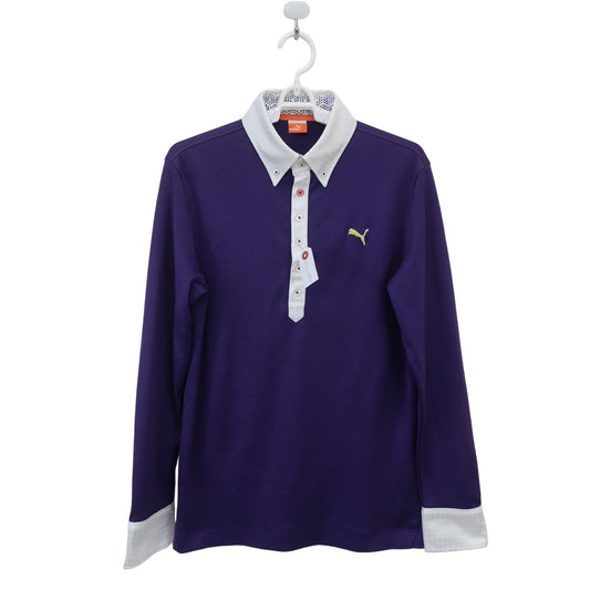 PUMA GOLF(プーマゴルフ) 長袖ポロシャツ 紫 メンズ L A
