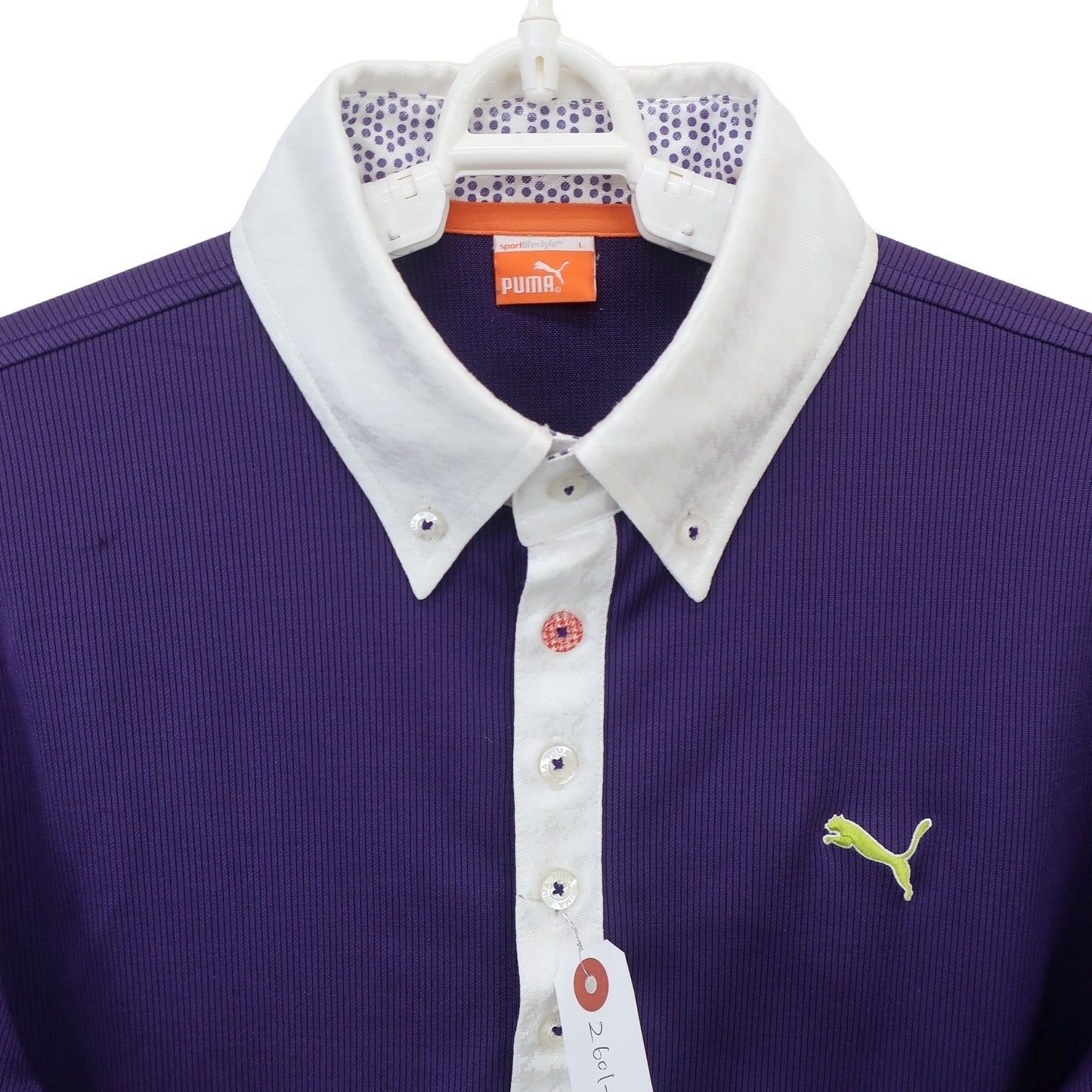 PUMA GOLF(プーマゴルフ) 長袖ポロシャツ 紫 メンズ L A