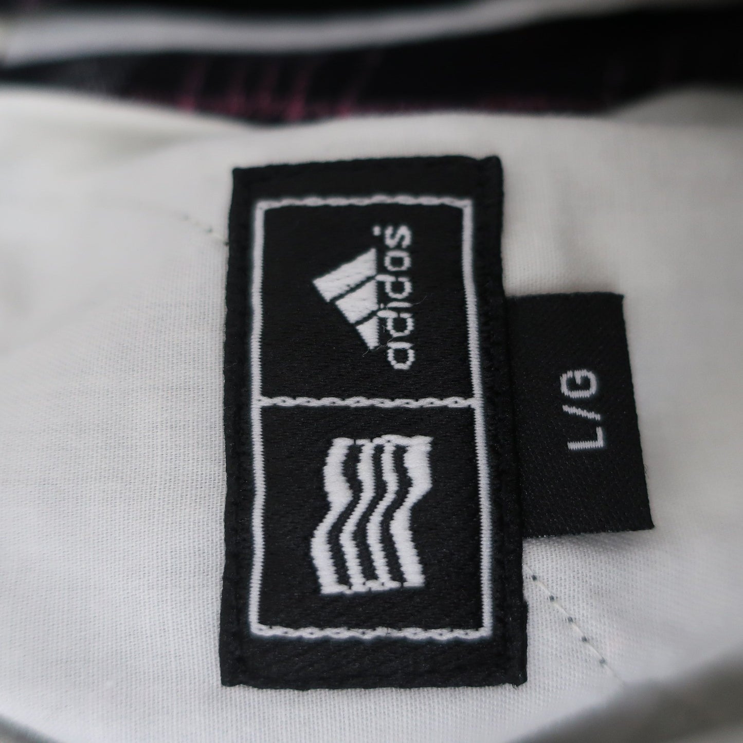 adidas1 パンツ 黒紫チェック レディース L A