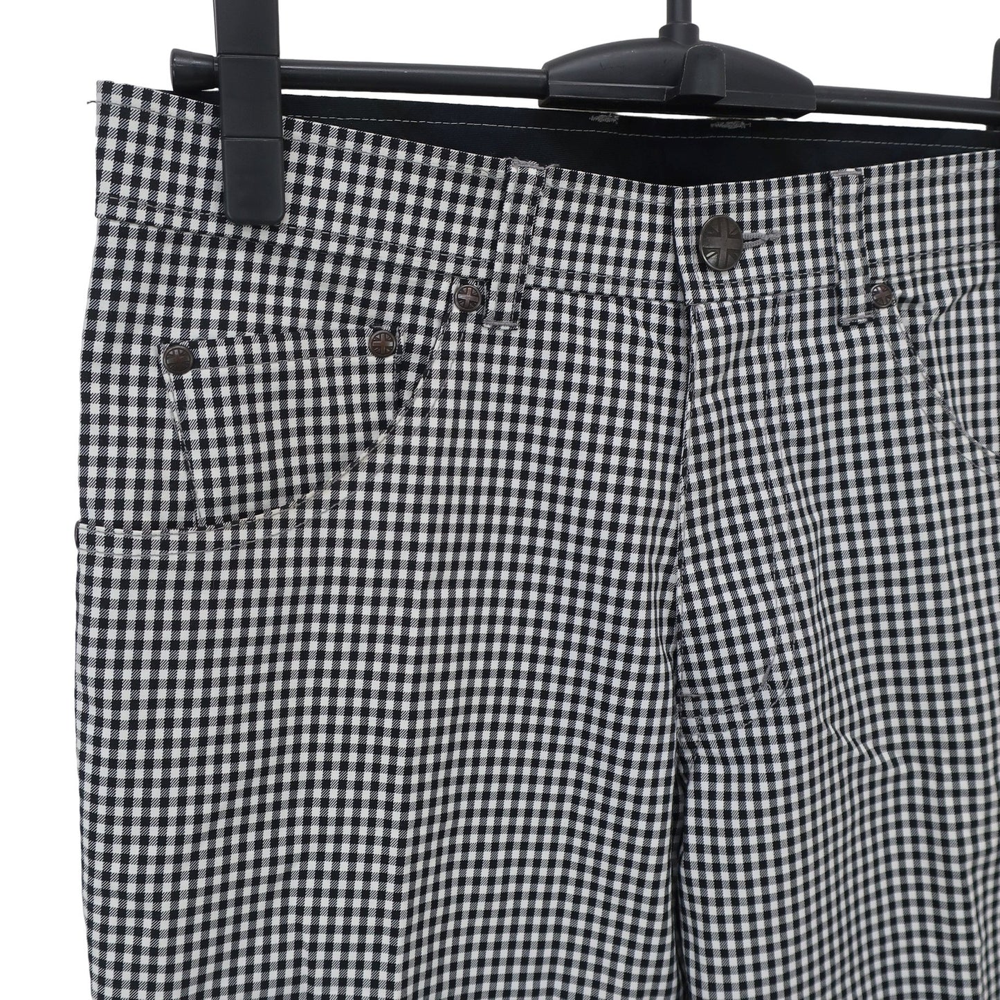 Admiral1 パンツ 白黒チェック レディース LL A