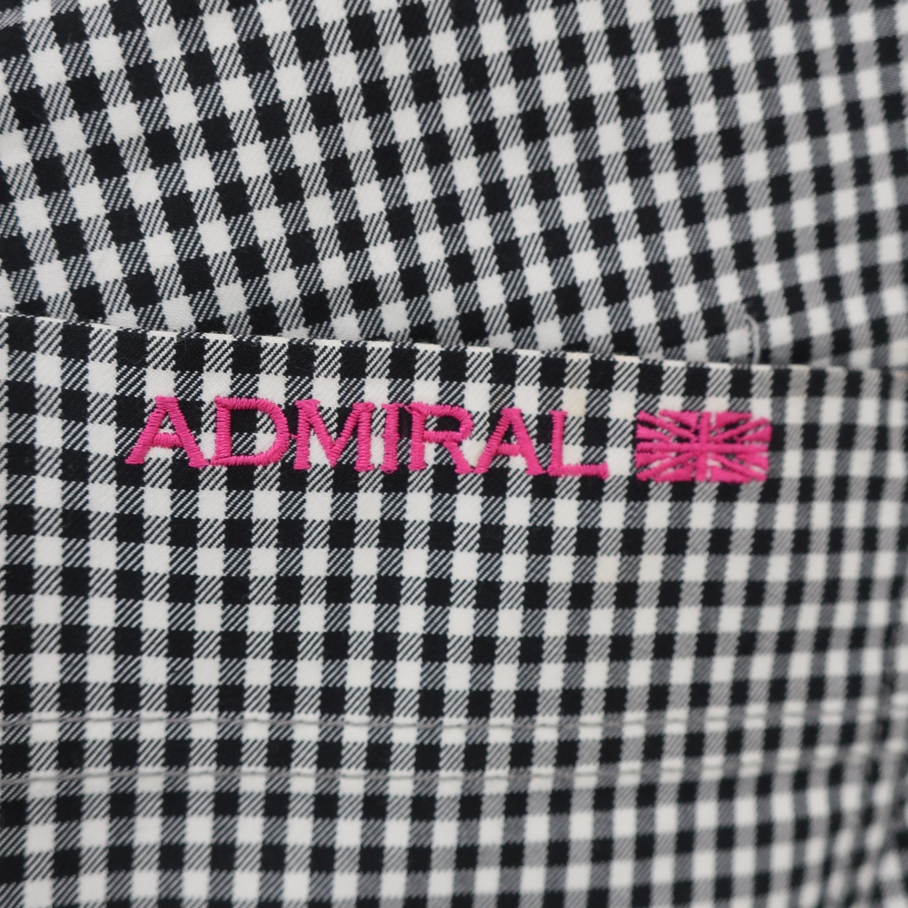 Admiral1 パンツ 白黒チェック レディース LL A