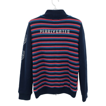 PEARLY GATES(パーリーゲイツ) フルジップニットジャケット ネイビーアーガイル柄 レディース 2 055-172037 B